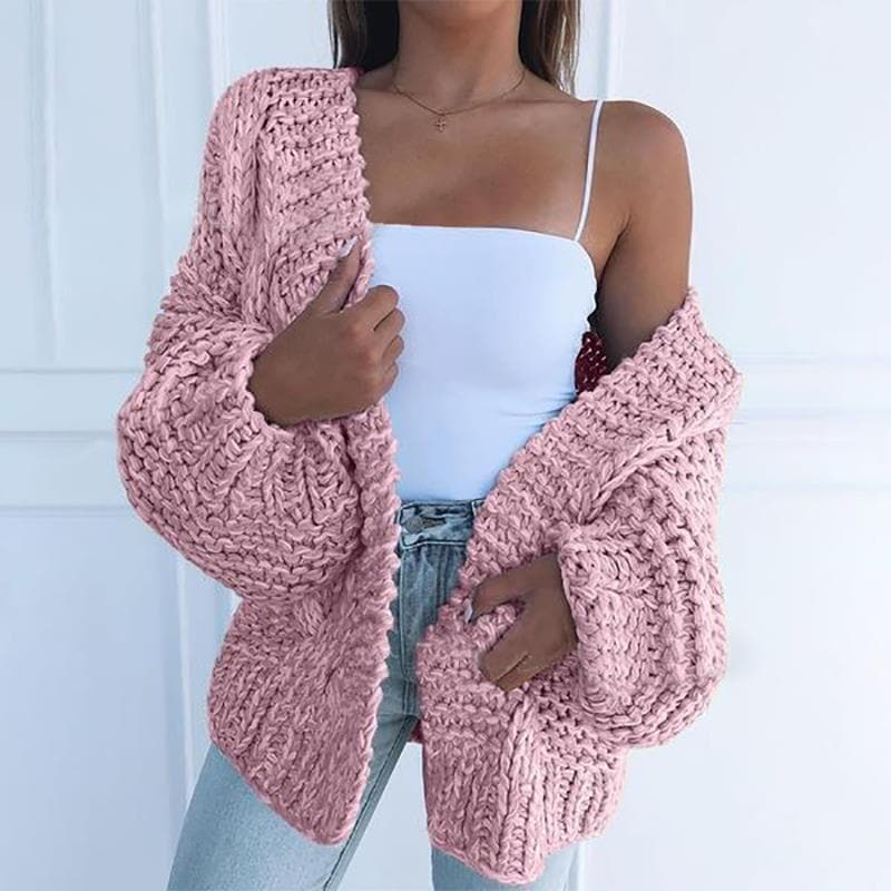 ADRIA - Flauschige gestrickte Damenjacke