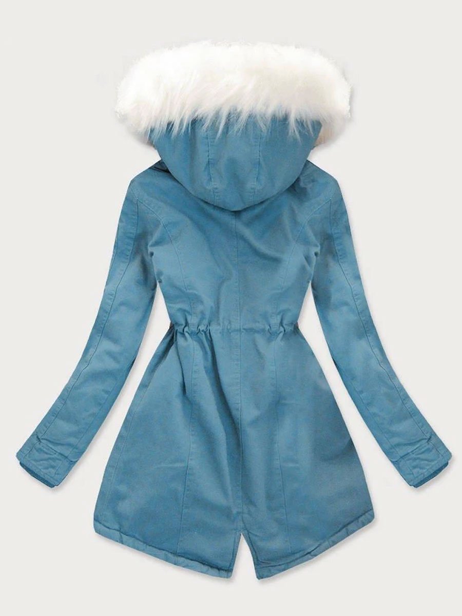 Blue - Gepolsterte Jacke mit warmem Plüschfutter