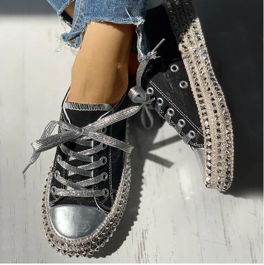 FREYA - Leoparden Glitzer Damenschuhe