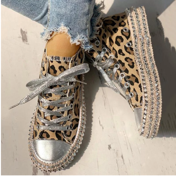 FREYA - Leoparden Glitzer Damenschuhe