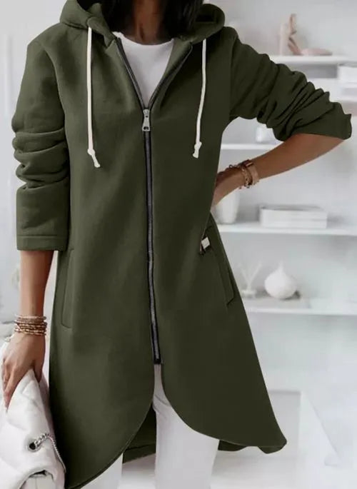 Eliss - Langer Pullover mit Reißverschluss