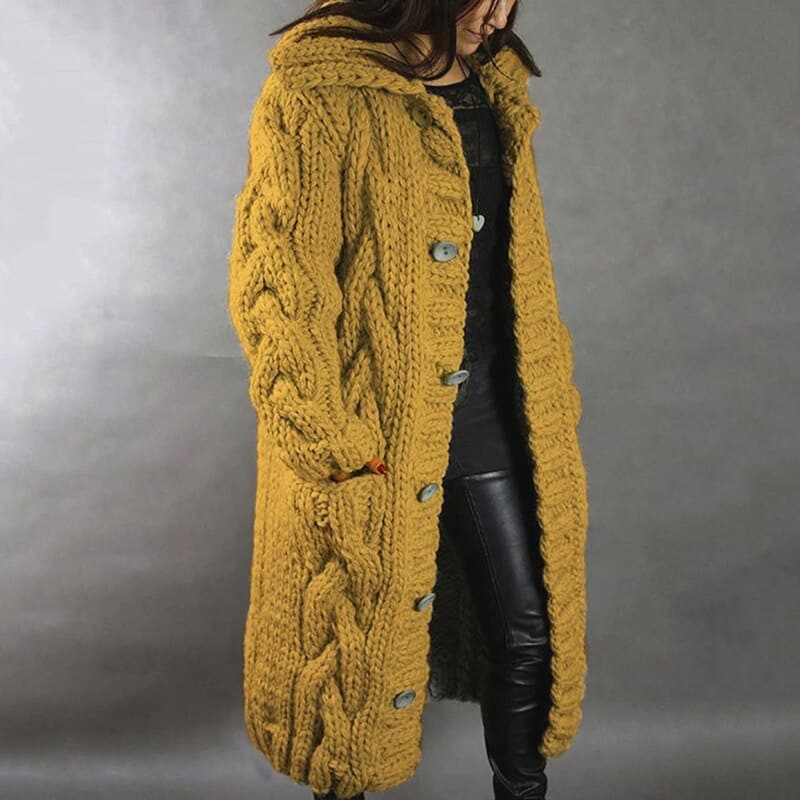 SUSI - Modischer gestrickter Damenmantel