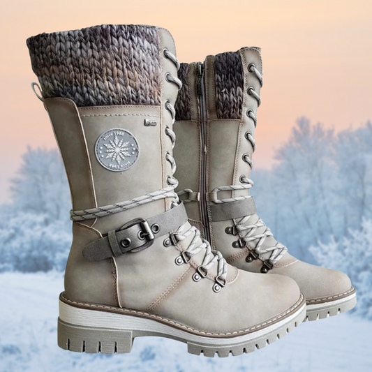 LAURINA - Unglaublich stylische und warme Winter Lederstiefel