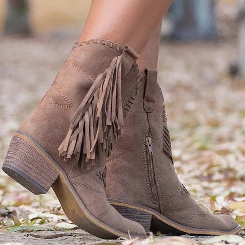 Mariam - Der bequeme und kuschelig warme Cowboy Stiefel