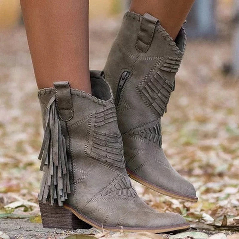 Mariam - Der bequeme und kuschelig warme Cowboy Stiefel